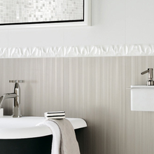 Radiance White, Radiance Grey Shine Radiance Grey Mosaic Dek Radiance Listello Glossy